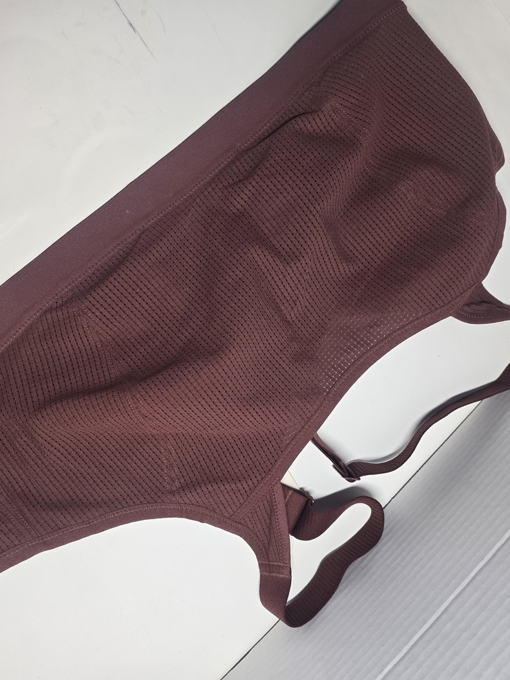 Seamless Ribbed Burgundy Sports Bra